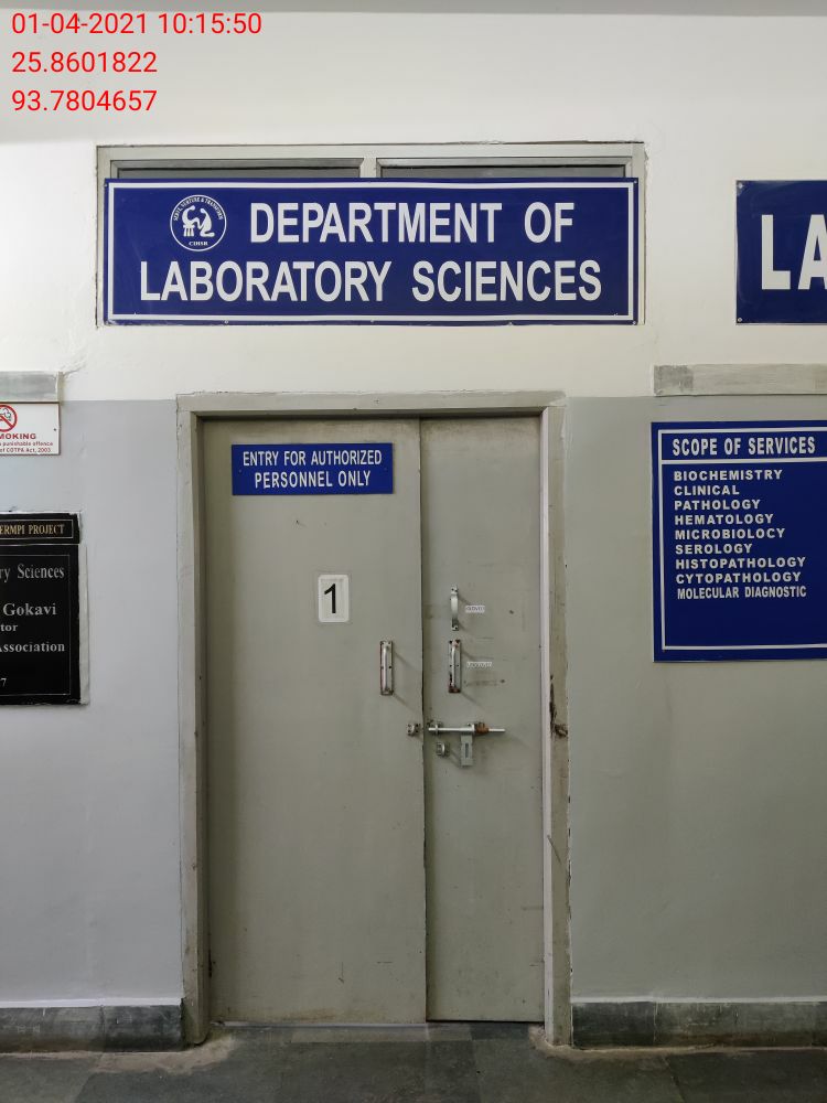 Sample Collection Area. Sign Lab NABL M(EL)T Labs Program - Dashboard