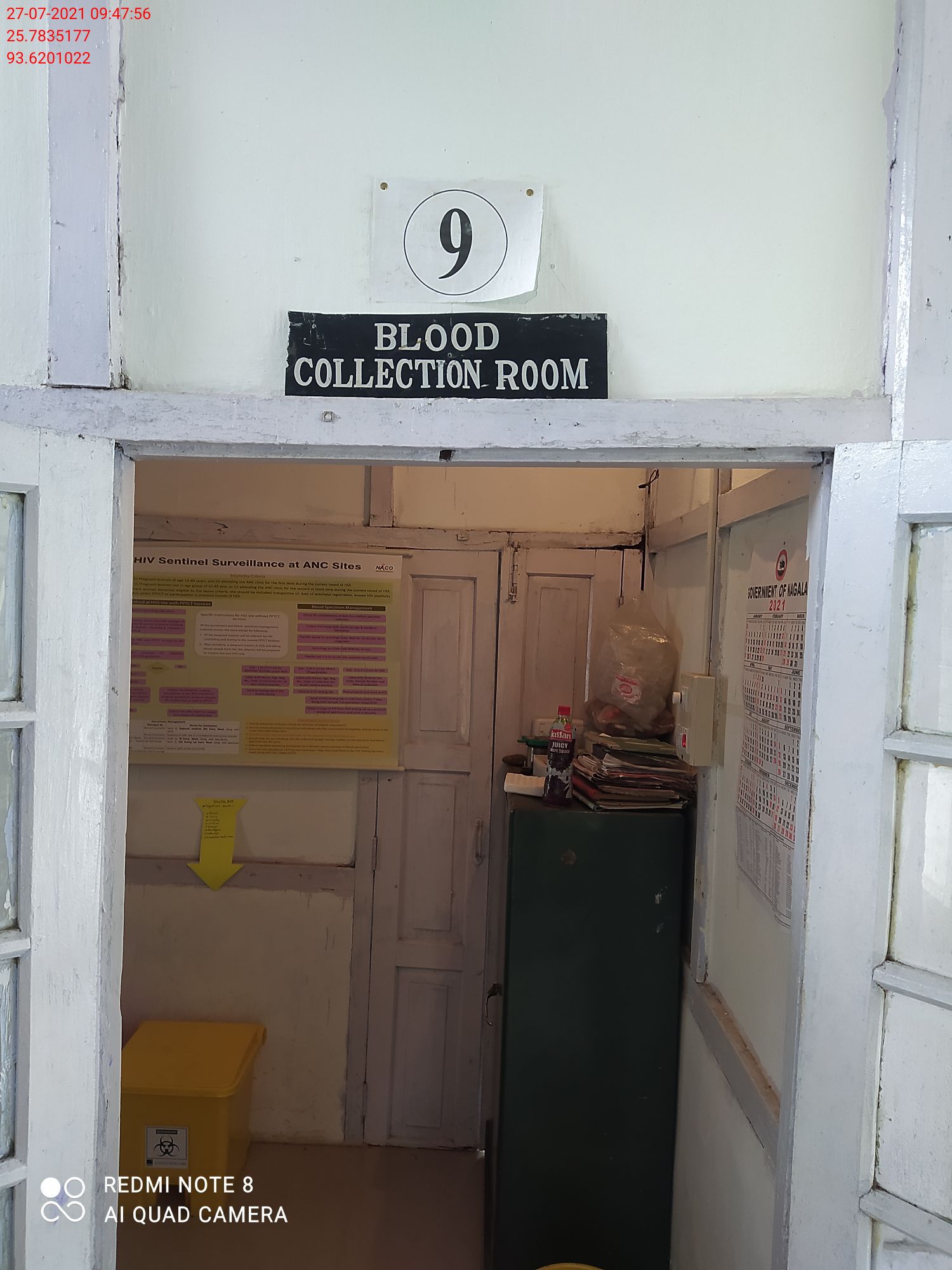 Sample Collection Area. Sign Lab NABL M(EL)T Labs Program - Dashboard